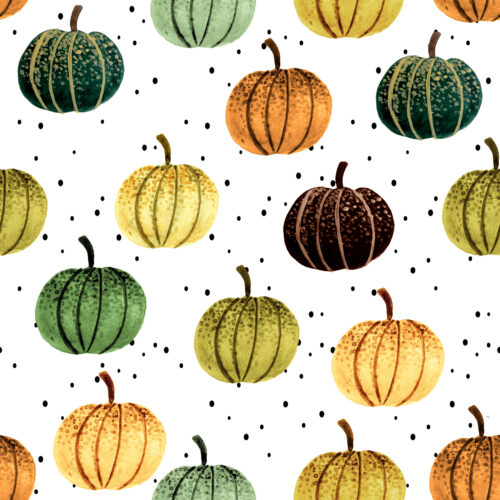Hip Kid Design - Fall Pumpkins Black Dots
