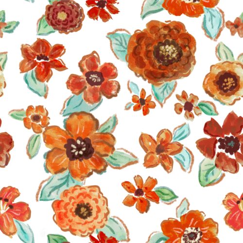 Falling Swiftly Floral - White