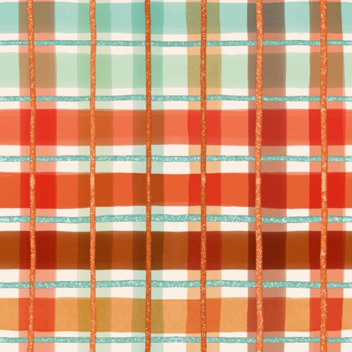 Falling Swiftly Plaid With Glitter Cream