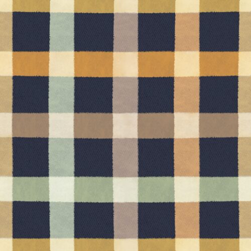 Lindsay Anne - Farmers Plaid Navy Denim Twill