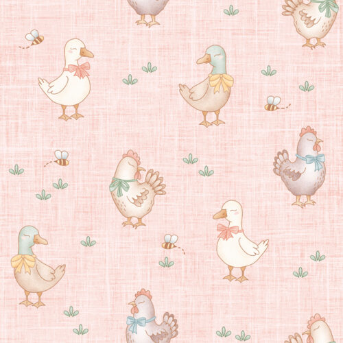 Krystal Winn - Farmyard Ducks And Chickens Petal