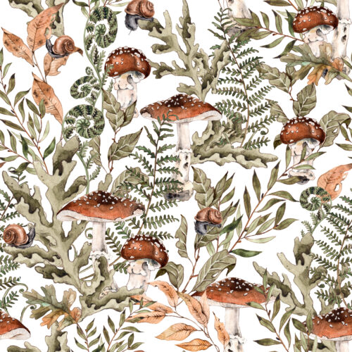 Hip Kid Design - Fern Forest and Mushrooms