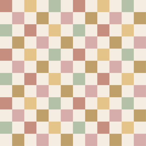 Festive Checker Pink and Gold