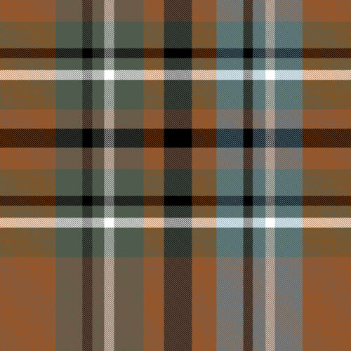 Hip Kid Design - Fiery Orange, Pine and Sky Blue Plaid