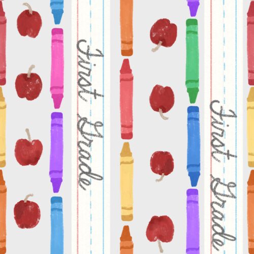 Lindsay Anne - First Grade Stripe Light Gray