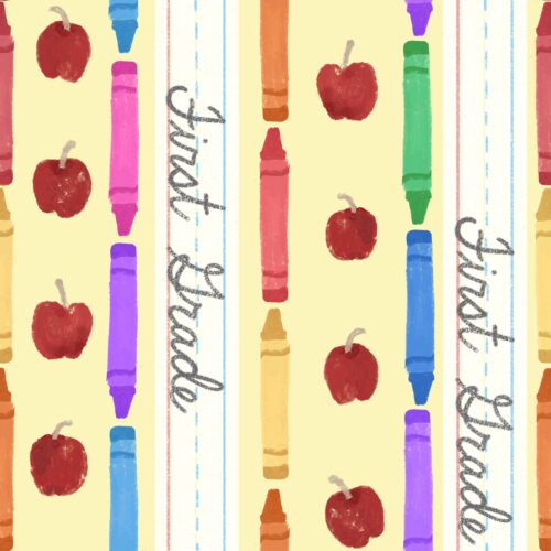 Lindsay Anne - First Grade Stripe Post It Yellow