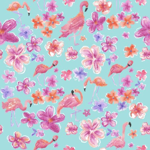 Lindsay Anne - Flamingo Blooms Cool Pool