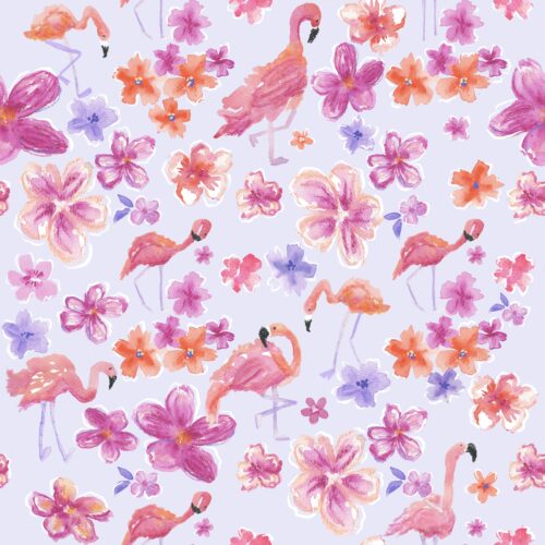 Lindsay Anne - Flamingo Blooms Light Purple