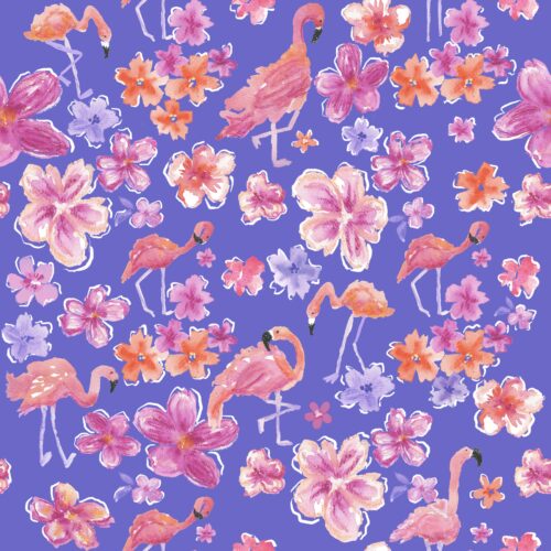Lindsay Anne - Flamingo Blooms Purple