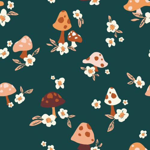 Juniper Row - Flora Mushroom In Green