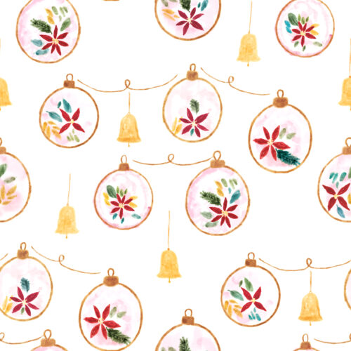 Seamless Gal - Floral Baubles Christmas Ornaments