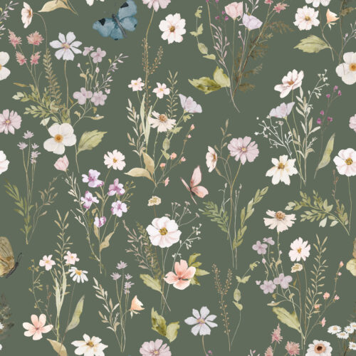 Hip Kid Design - Floral Cottage Wildflowers on Willow Grove