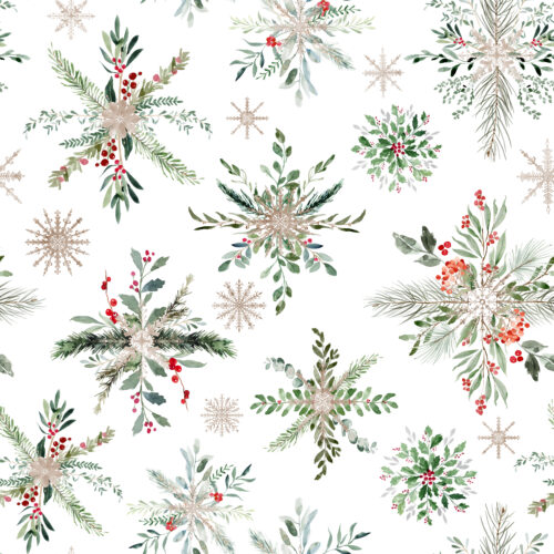 Hip Kid Design - Floral Snowflakes