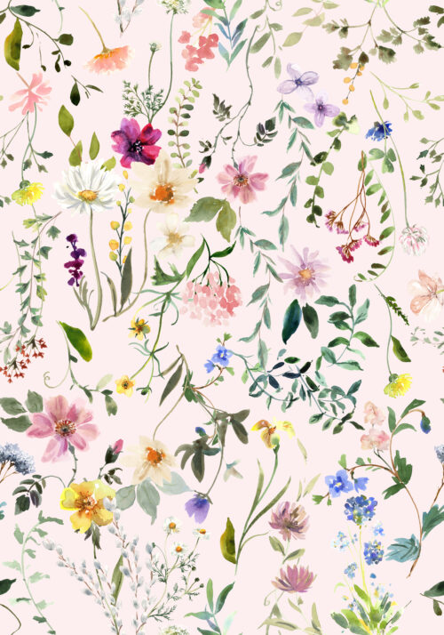 Hip Kid Design - Flower Trails Wildflowers Blush