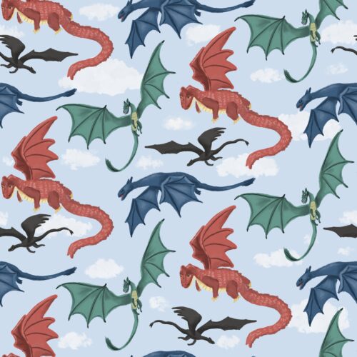 Lindsay Anne - Flying Dragons Sky Blue