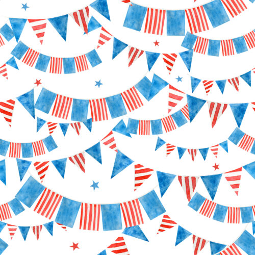 Hip Kid Design - Fourth of July Party Bunting Flags
