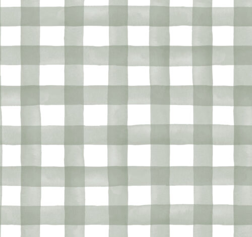 Hip Kid Design - French Gray Sage Watercolor Gingham