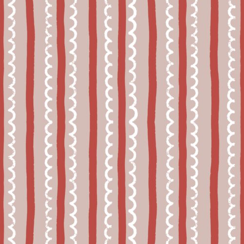 Lindsay Anne - Frosting Lines Gingerbread Cinnamon Red