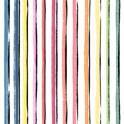 Lindsay Anne - Fruitful Sketchy Stripe White