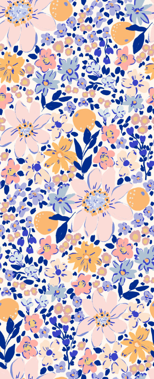 Indy Bloom Designs - Fruity Florals In Orange Blues 12