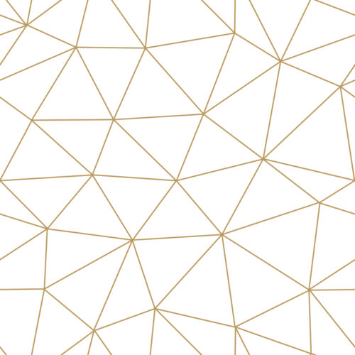 Hip Kid Design - Geometric Mosaic in Gold and White