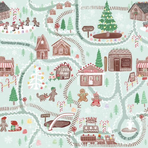 Lindsay Anne - Gingerbread Town   Frosted Mint