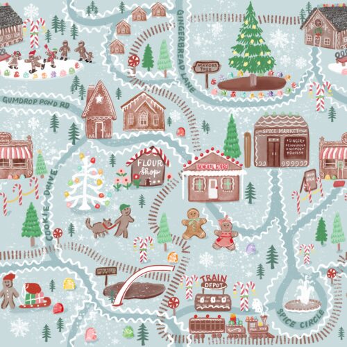 Lindsay Anne - Gingerbread Town Snowflake Blue