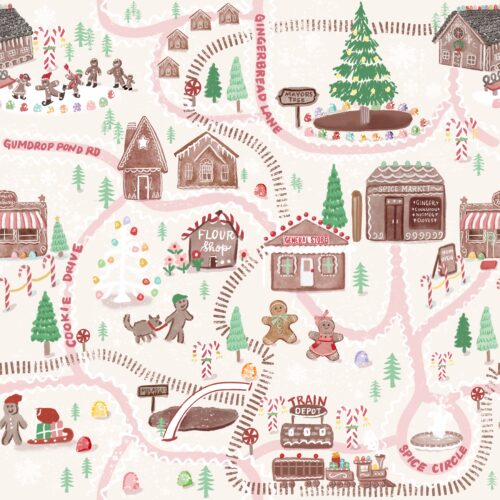 Lindsay Anne - Gingerbread Town Sprinkle Pink