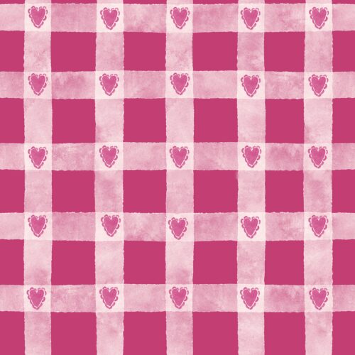 Ginghamwithheartdarkpink