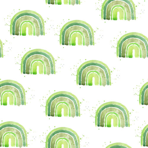 Hip Kid Design - Green Rainbows