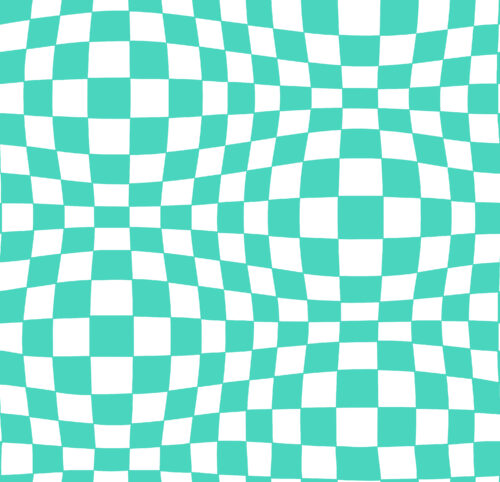 Krystal Winn - Groovy Funky Check Teal