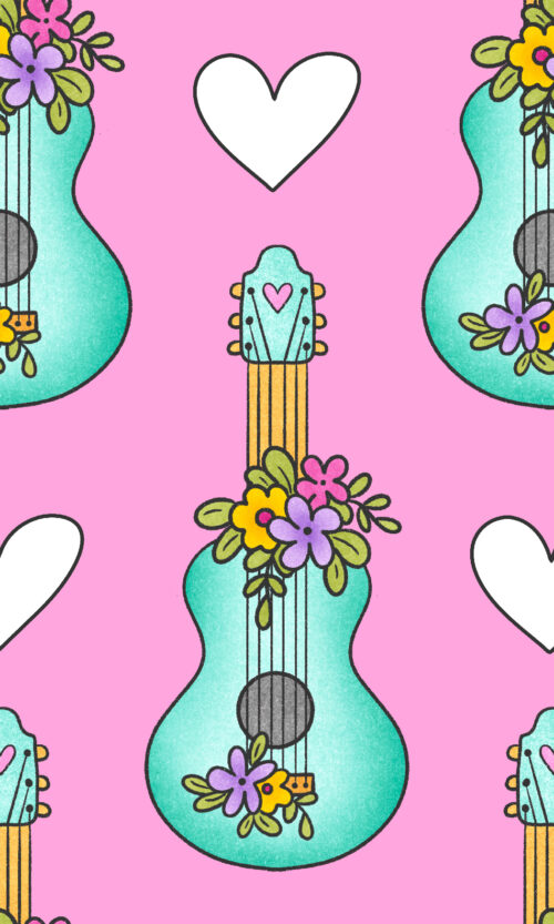 Krystal Winn - Groovy Guitars Pink