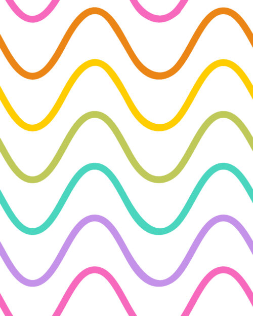 Krystal Winn - Groovy Rainbow Wave White