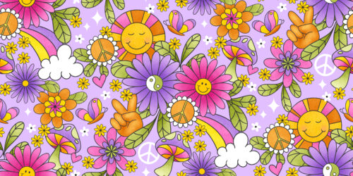 Krystal Winn - Groovy Sunny Floral Light Purple