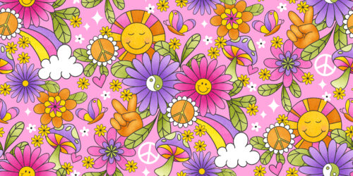 Krystal Winn - Groovy Sunny Floral Pink