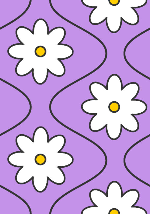 Krystal Winn - Groovy Wave Flower Purple