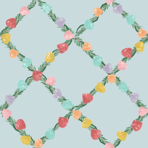 Lindsay Anne - Gumdrop Grid   Snowflake Blue