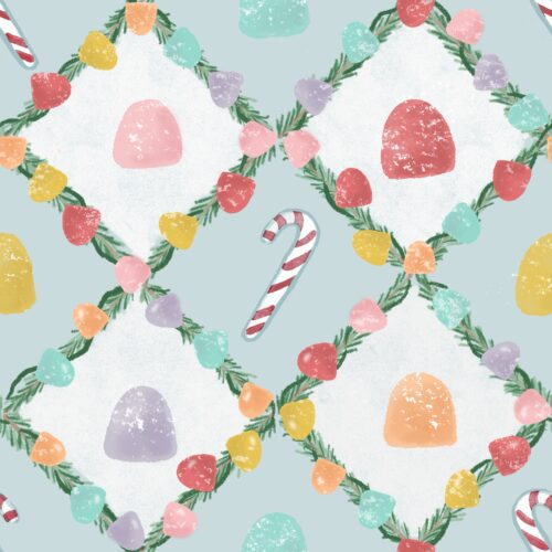 Lindsay Anne - Gumdrops & Garland   Snowflake Blue