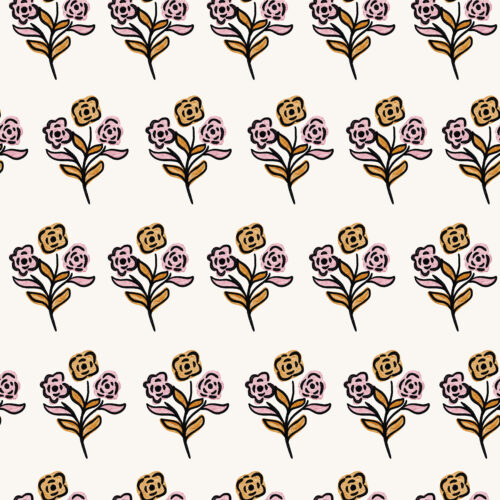 Vivie & Ash - Halloween 25 Block Floral White