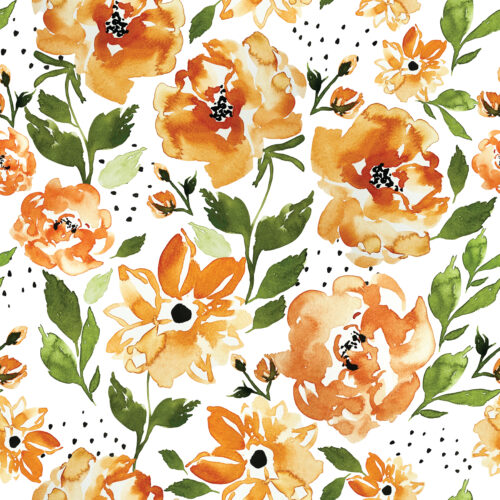 Indy Bloom Designs - Halloween Floral Orange