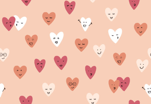 Indy Bloom Designs - Happy Hearts In Blush 13x9