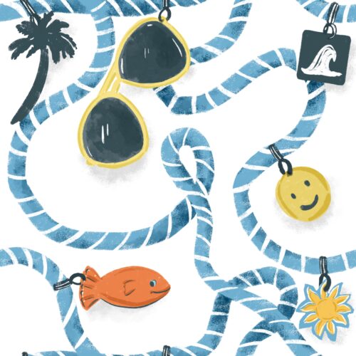 Lindsay Anne - Harbour Hang   White Blue Lanyard Rope