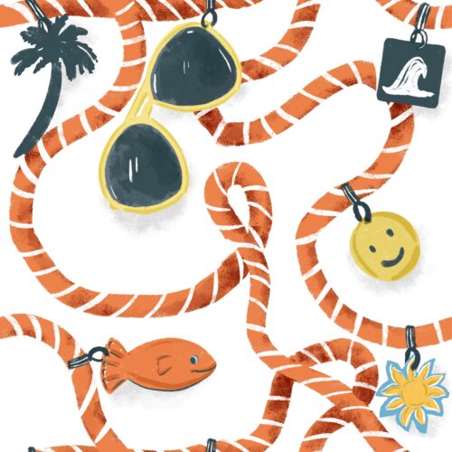 Lindsay Anne - Harbour Hang   White Orange Lanyard Rope