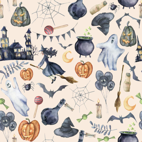 Hip Kid Design - Haunted House on Linen