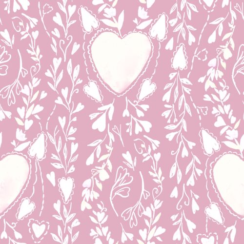 Heart And Vine Mauve Pink