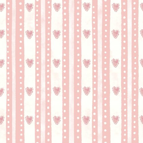 Heart Dot Stripe Peach