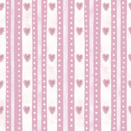 Heartanddotstripemauvepink
