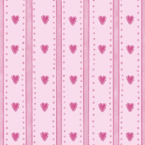 Heartanddotstripepink