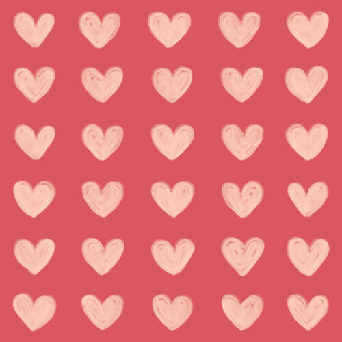 Seamless Gal - Hearts In Burgundy