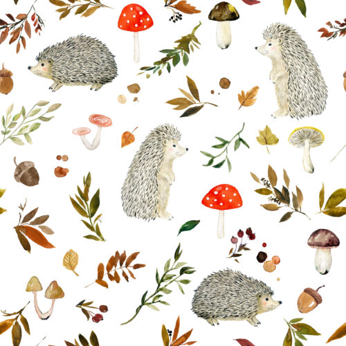 Hip Kid Design - Hedgehogs and Fall Foliage